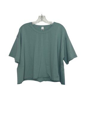 Elgogy Oversized Crop Top Tshirt Crewneck Large Mint Green New